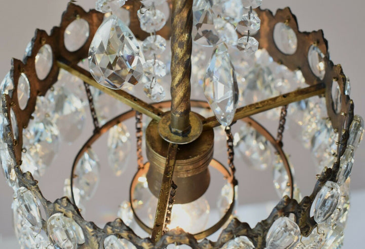 Shabby Chic Antique / Vintage Lighting Ceiling French Empire Crystal Chandelier