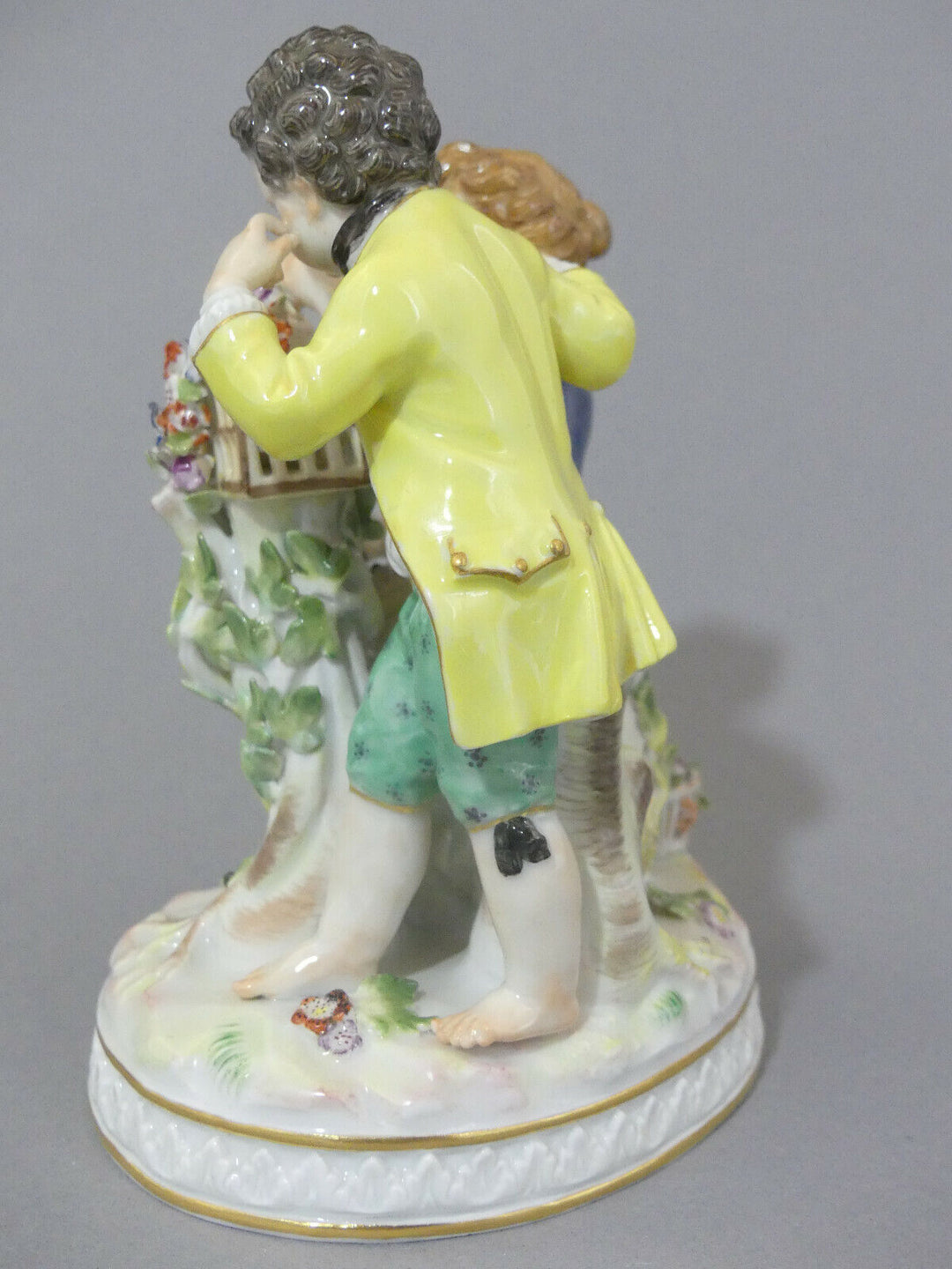 ⚔ Meissen Figur G 91 Paar Allegorie Frühling Vogelkäfig - Vier Jahreszeiten TOP