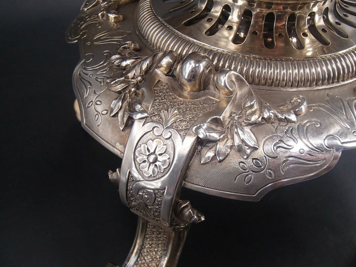 CARDEILHAC RARE SAMOVAR FONTAINE A THE REGENCE EN ARGENT MASSIF POINCON MINERVE