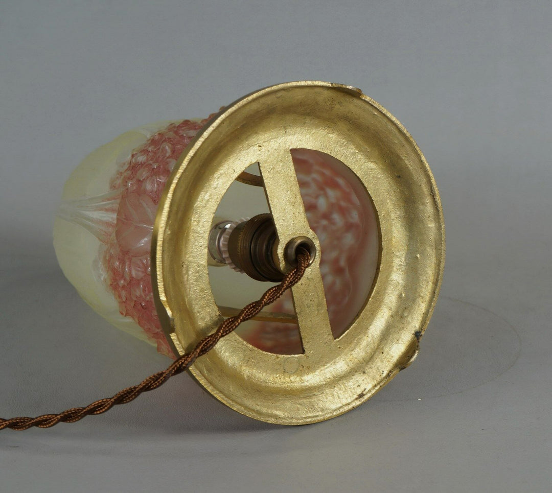 エティエヴァンソン&ミューラー兄弟  1925年頃  フランス  アール・デコ調紫陽花の花のパヒュームランプ2