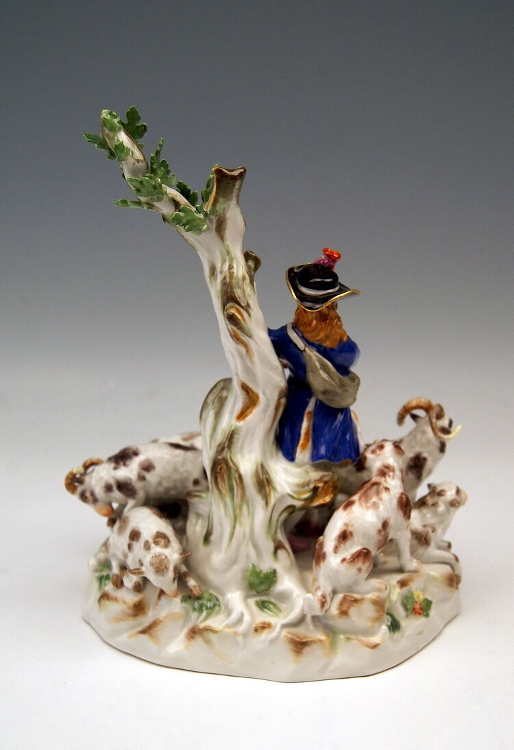 MEISSEN マイセン FIGUR SCHÄFER SCHAFE ZIEGEN HUND SHEPHERD SHEEP GOATS MNR: 61092