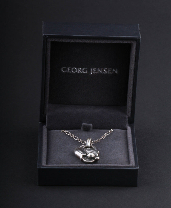 GEORG JENSEN Sterling Silver Pendant of the Year 1999 with Silverball. NEW.