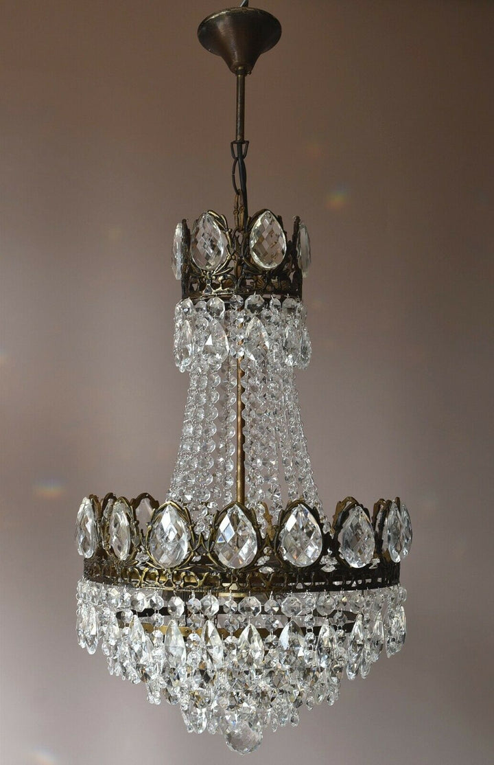 Crystal Home Lighting Chandelier Living Room Ceiling Light French Vintage Lamp
