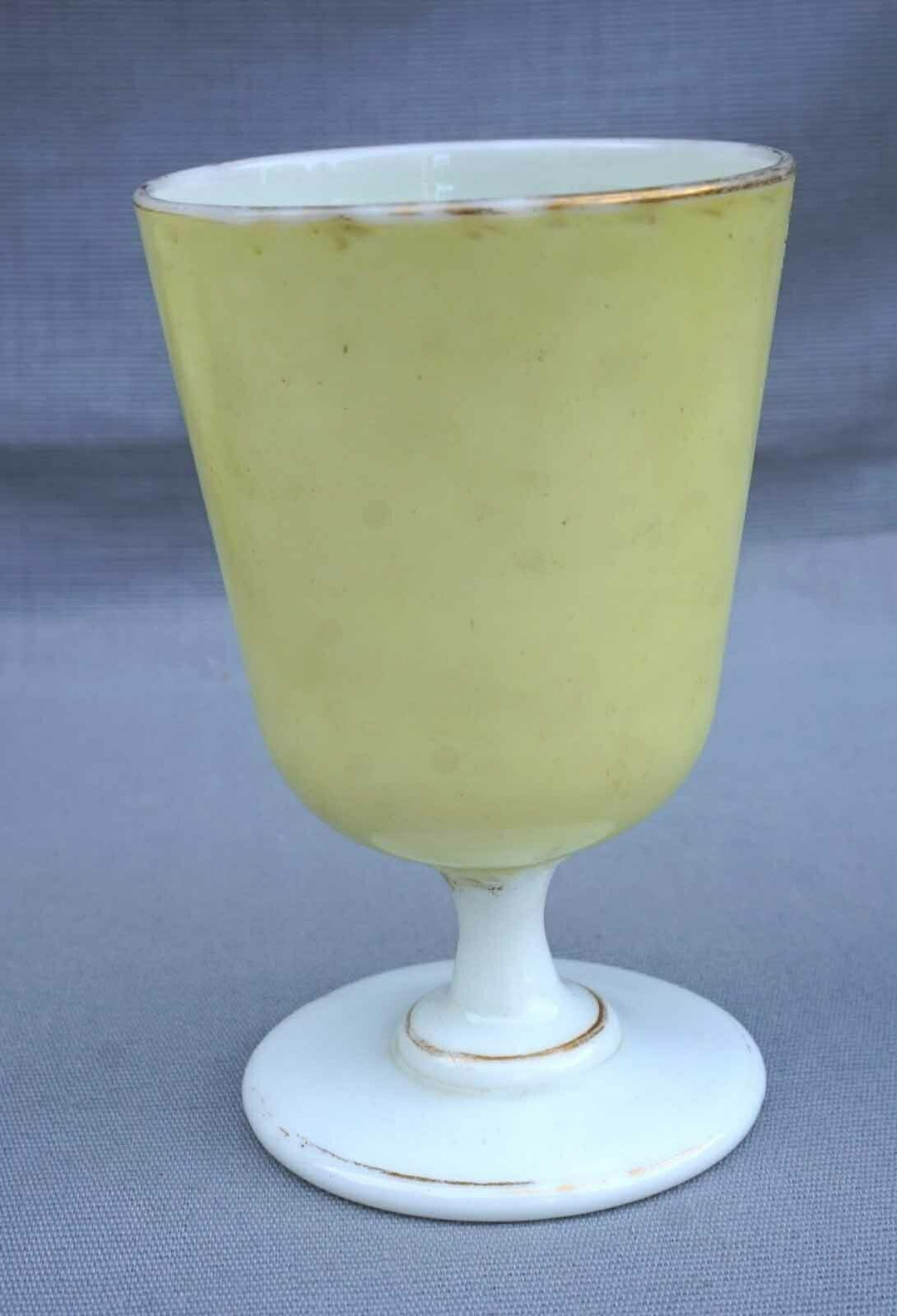 BACCARAT French Art Glass Hand Painted Yellow Opaline Night Set Swallow Complete