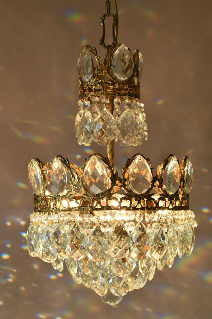 Easy Fit Antique / Vintage Crystal Chandelier, Empire Style Home Living Lamp