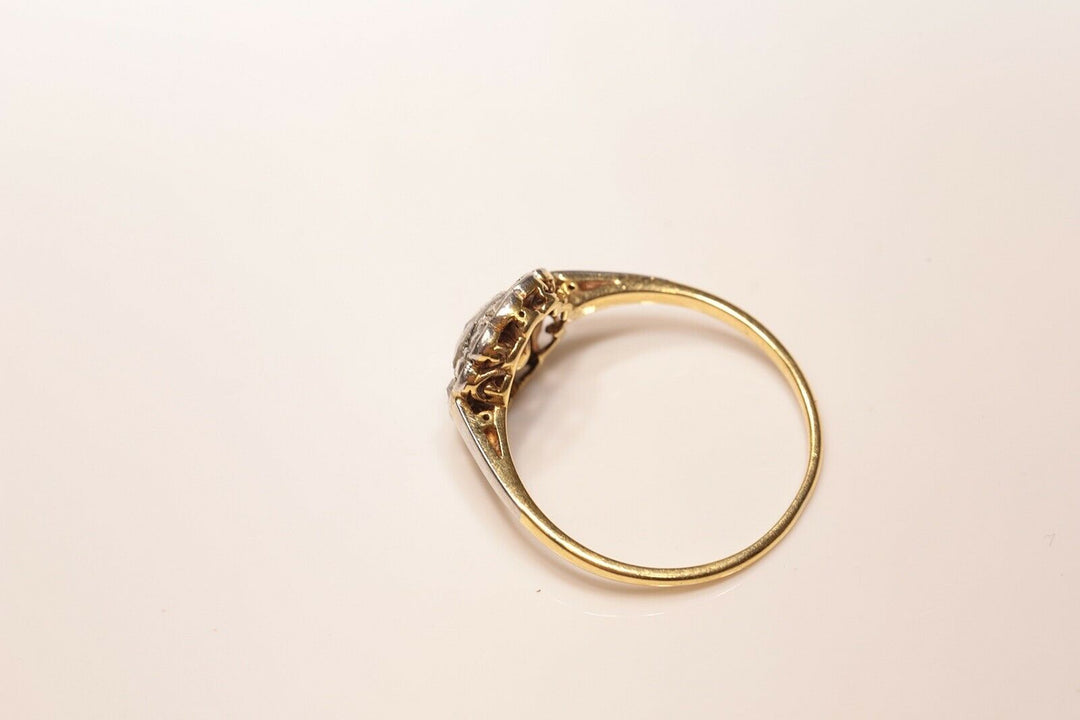 アンティーク オリジナル ヴィクトリアン ナチュラルローズカットダイヤモンド 14K リング