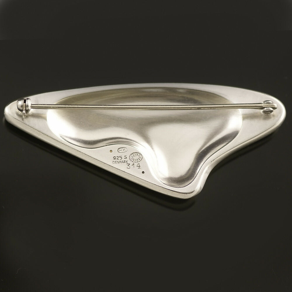 Georg Jensen Sterling Silver Brooch with Enamel #314 - Henning Koppel