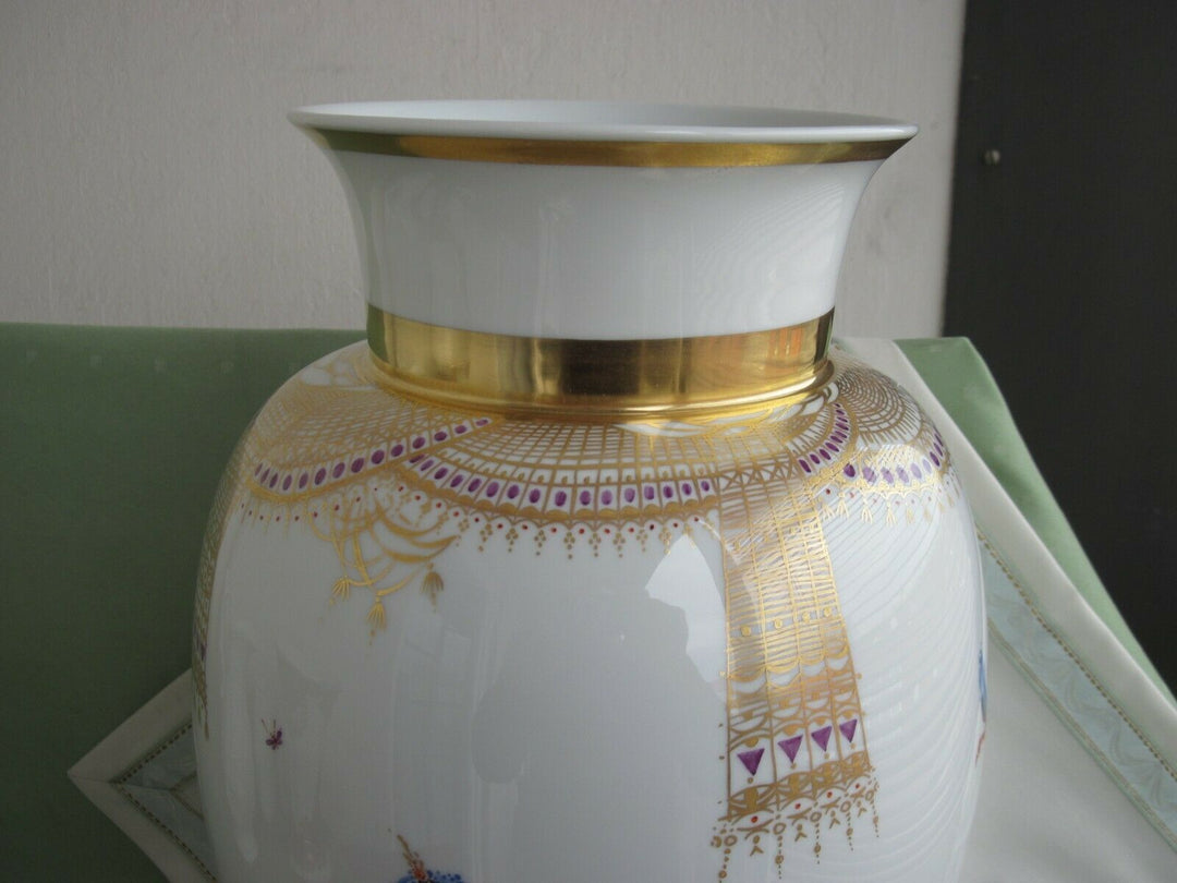 Schöne große Meissen Boden-Vase in Dekor 1001 Nacht
