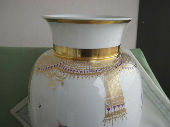 Schöne große Meissen Boden-Vase in Dekor 1001 Nacht
