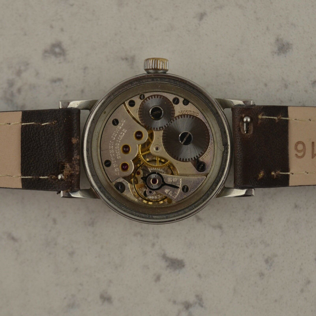 1950年　モバードヴィンテージ　カラトラバ　トロピカルダイアル(参考番号：11709)(cal.150MN)スチール製