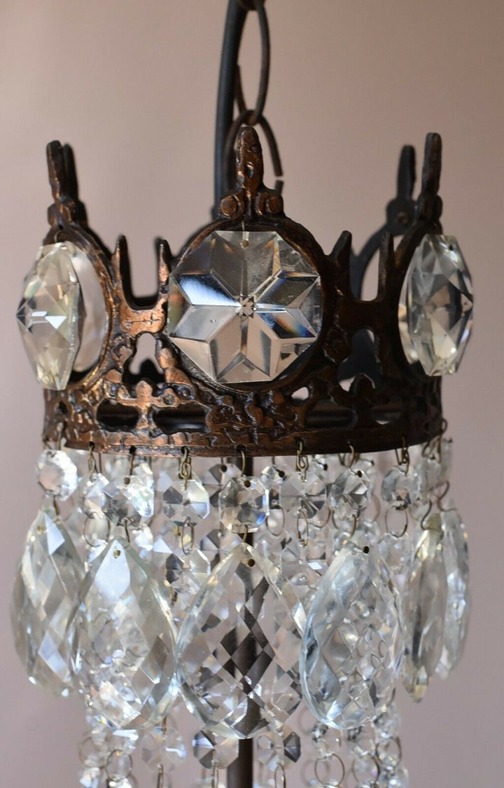 Empire Antique Style Vintage Crystal Chandelier, Ceiling lighting Pendant Lamp