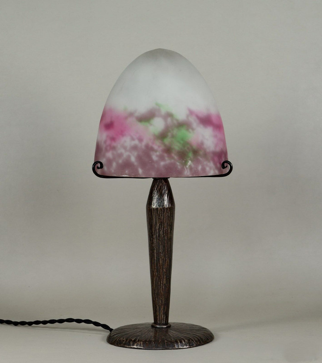 MULLER FRERES : FRENCH 1930 ART DECO LAMP ......... wrought iron fer forgé 1925