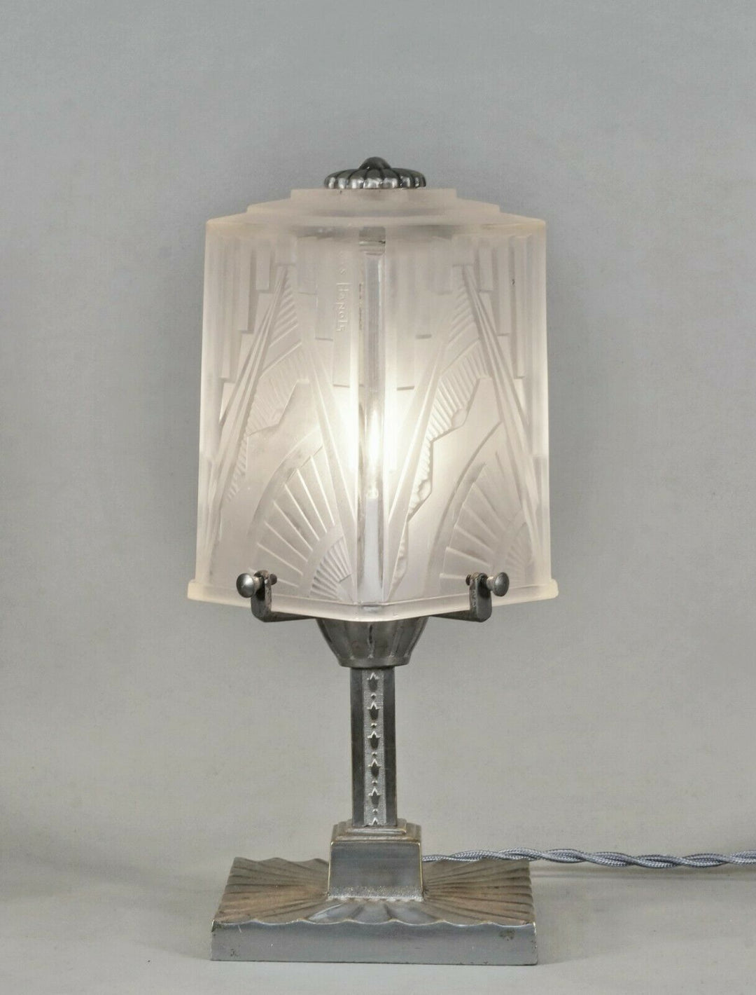 BOYREAU & HANOTS : French 1930 art deco lamp ....... muller daum era 1925 France