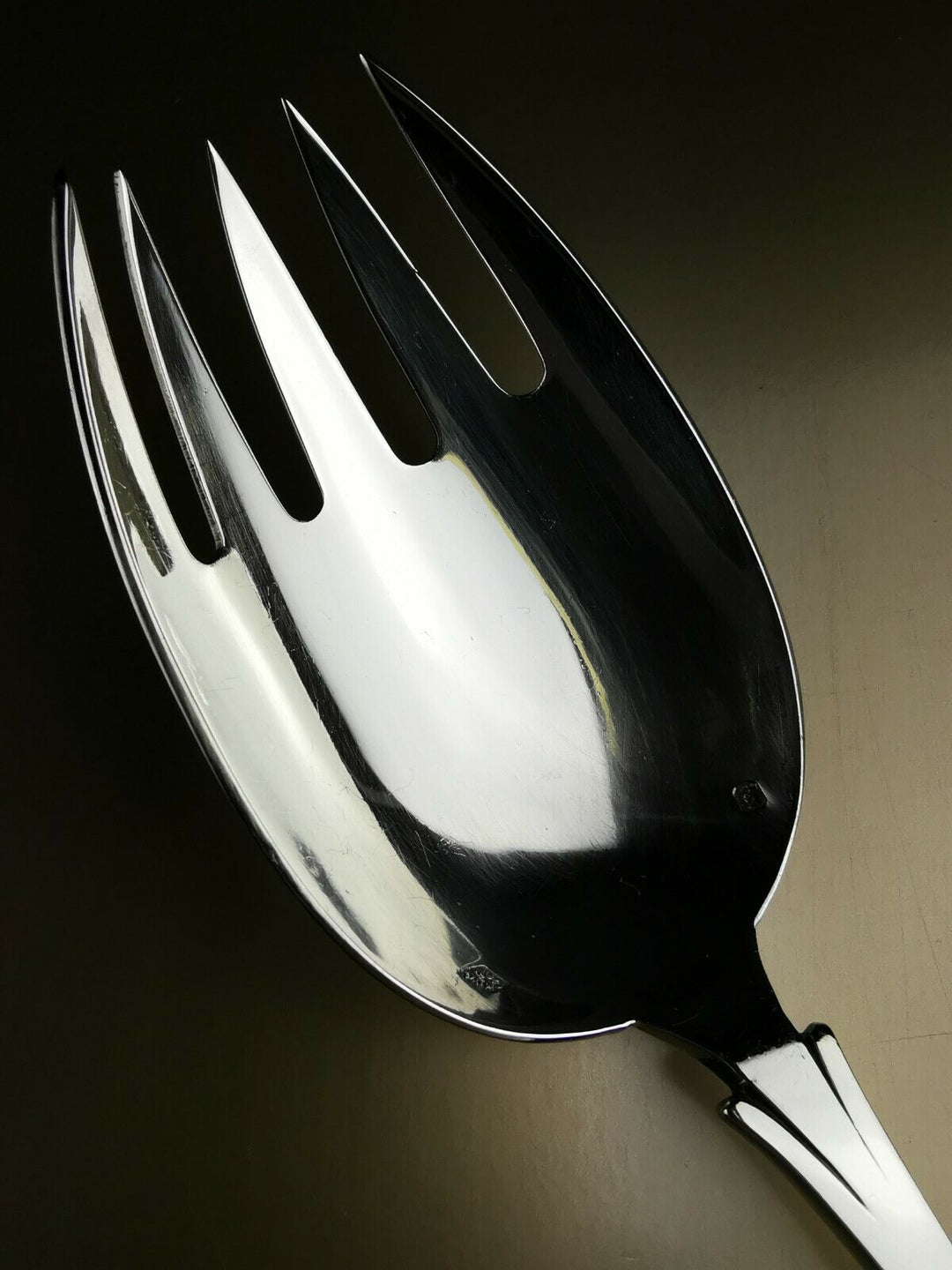 CARDEILHAC - Renaissance Mascaron service spoon French antique silver Minerve