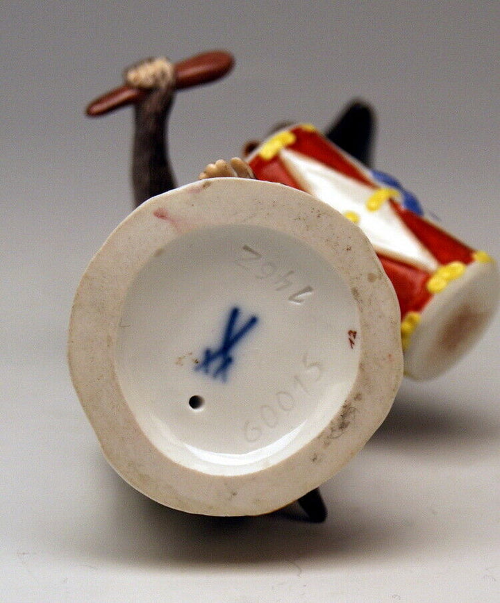 邁森 MEISSEN マイセン FIGUR AFFENKAPELLE TROMMLER MONKEY ORCHESTRA KÄNDLER NR:60015