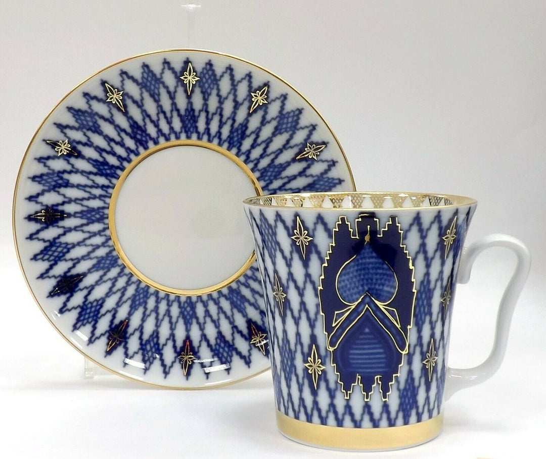 Imperial Porcelain Teacup & Saucer Lomonosov Mug LFZ Kizhi Island 12 fl oz IFZ