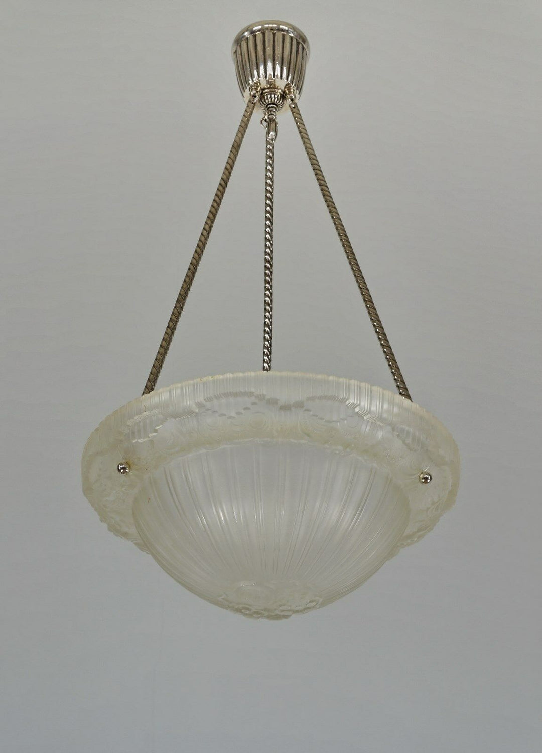 LELEU : FRENCH 1925 ART DECO CHANDELIER ......... 1930 pendant lamp lampe JEHEL