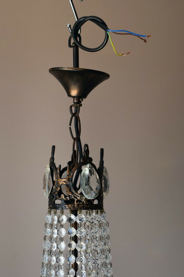 Oriental Vintage Crystal Chandelier, Home Antique Lighting, French Lighting lamp