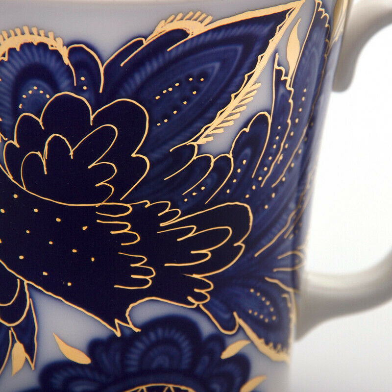 インペリアルポーセリン  マグ/ ティーカップ  ソーサー  ロモノーソフ  青い鳥  アート