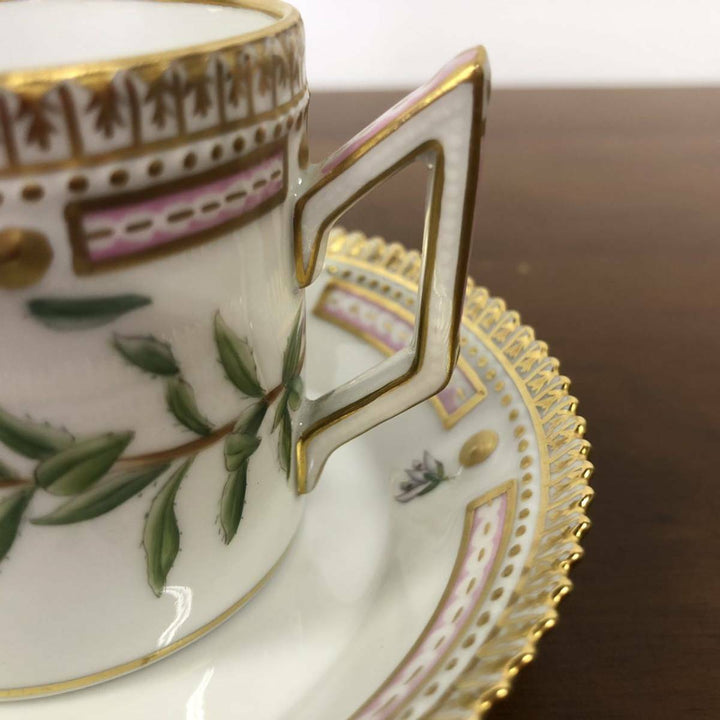Unused Royal Copenhagen Flora Danica Chocolate Cup & Saucer C&S Demitasse