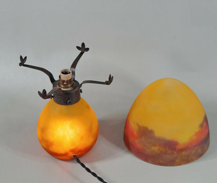 ミューラー兄弟　フランス製アールデコランプ　マッシュルーム型　錬鉄製　1925年　1930年