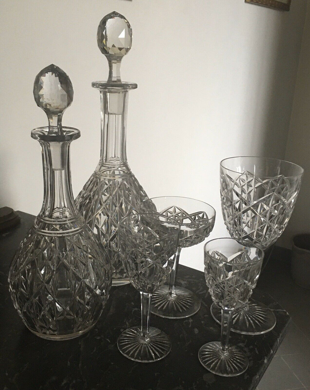 Superbe Carafe À Vin En Cristal Taillé De Baccarat 31 Cm Modèle Juigne