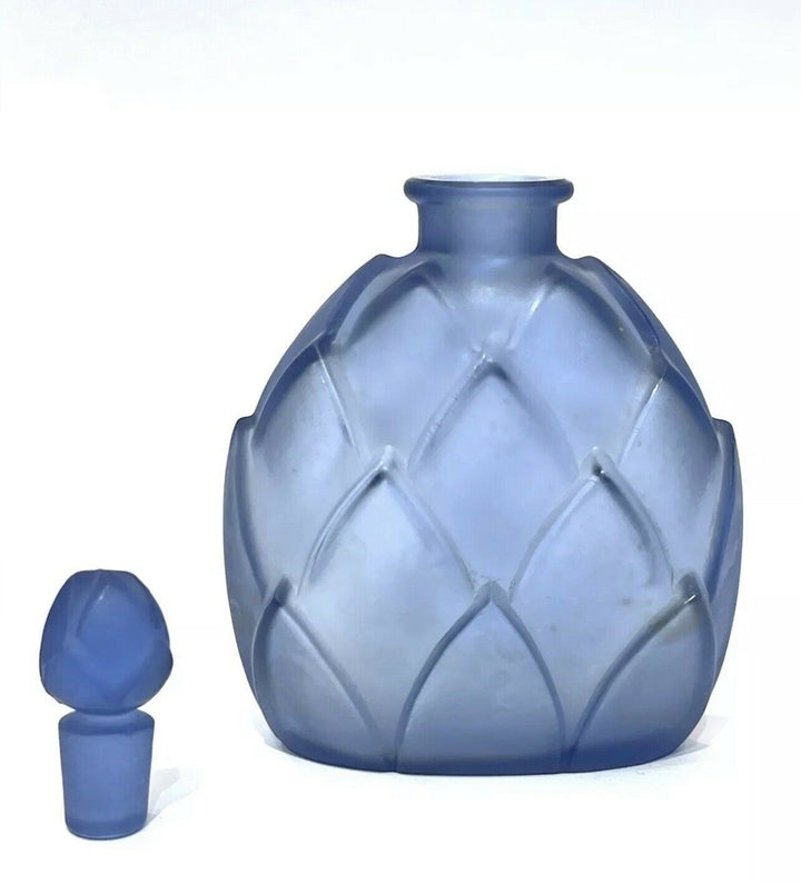 ルネ・ラリック　ガラス香水瓶　 マルキラ サファイアブルー