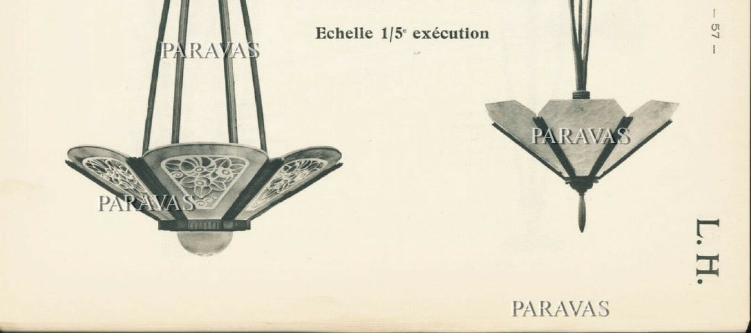LEON HUGUE : FRENCH ART DECO CHANDELIER ...... 1930 France muller degué era lamp