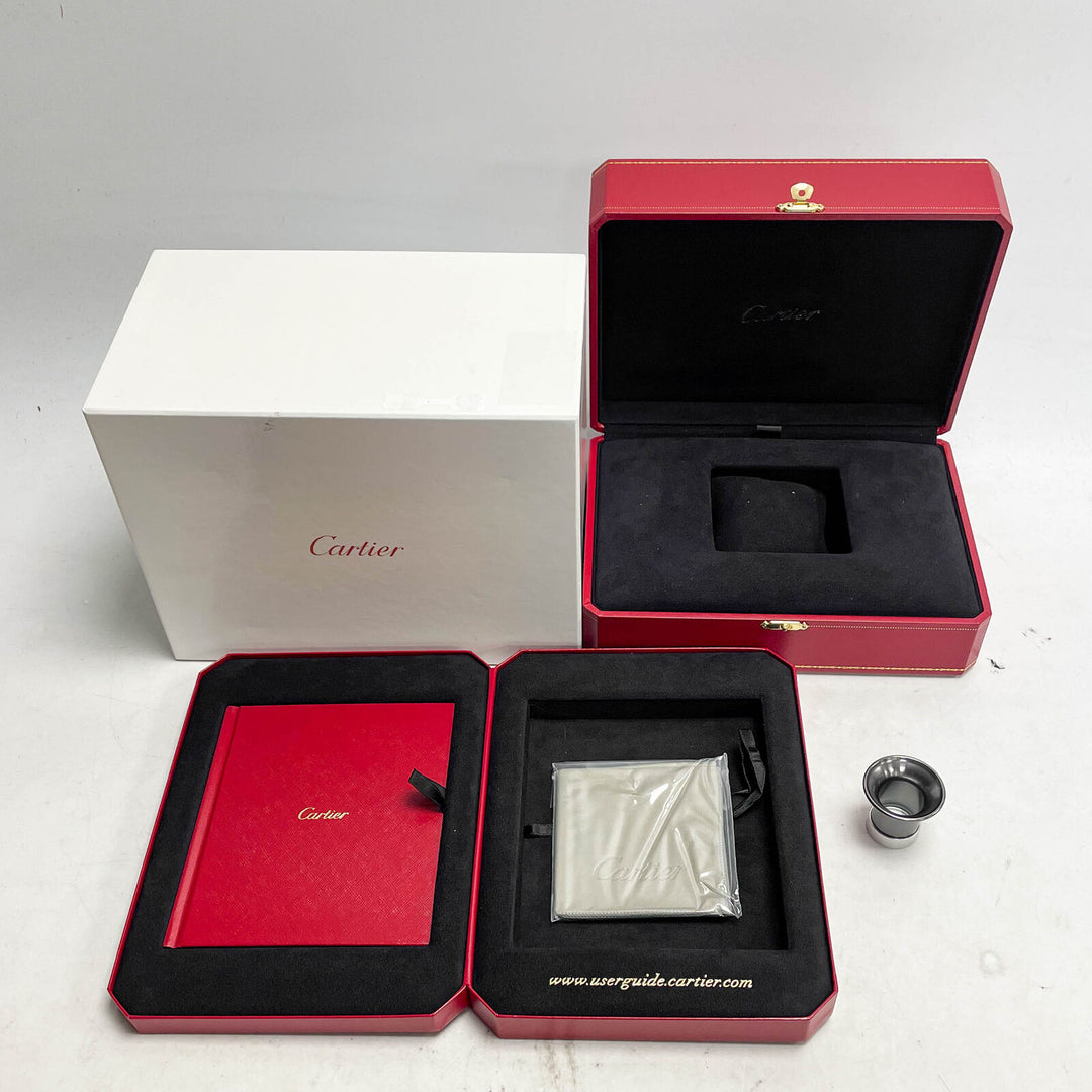 カルティエ バロンブルー ドゥ カルティエ  ホワイトゴールド ダイヤモンド クォーツ式レディース腕時計