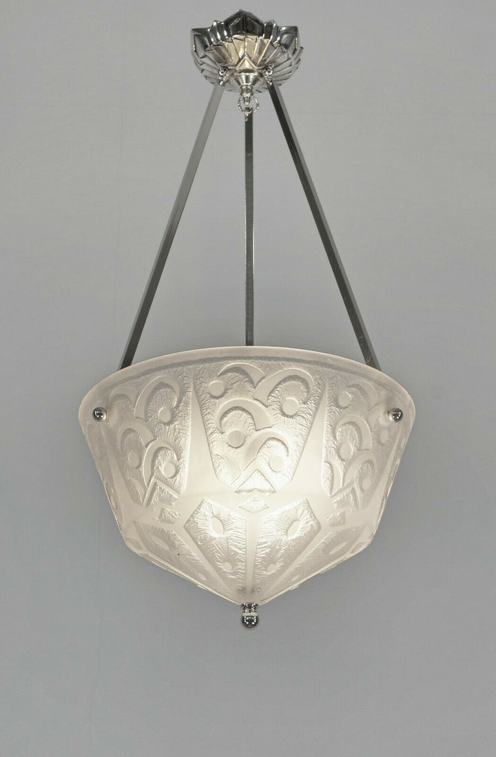 ドーム兄弟　アールデコ調　シャンデリア　1925年製