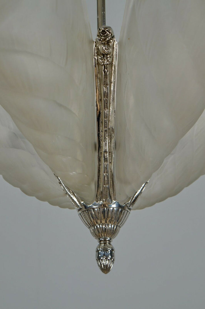 SCHNEIDER : LARGE FRENCH 1930 ART DECO CHANDELIER ....... lustre lamp muller era