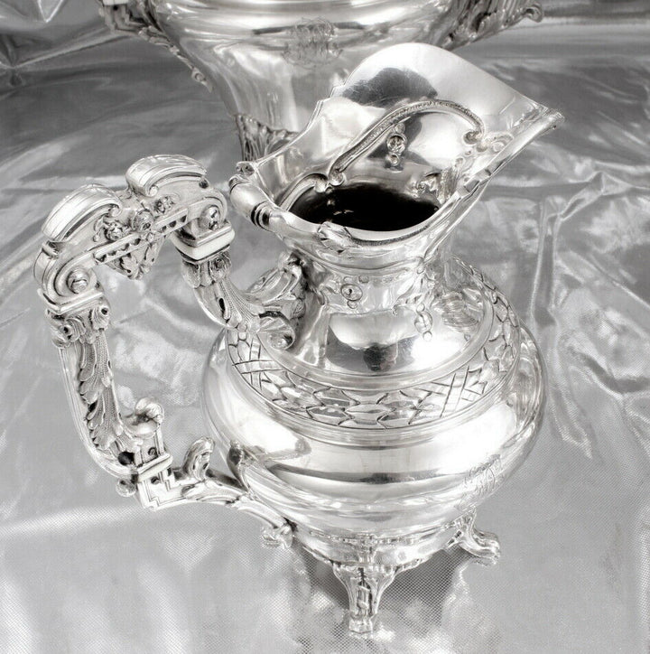 PUIFORCAT - EXCEPTIONNEL SERVICE A THE ET CAFE - ARGENT MASSIF MINERVE 2,6 kg