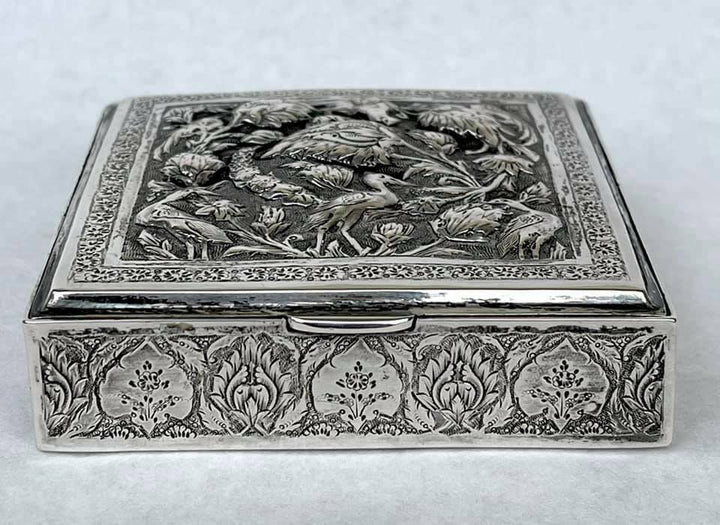 Antique Persian Sterling Silver Splendid Box Fabulous Decor