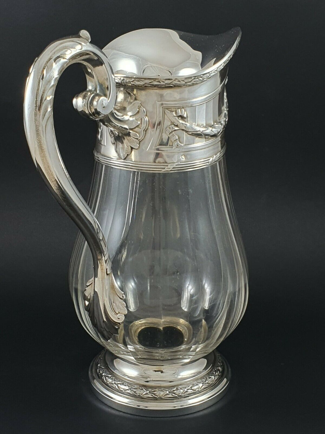 Puiforcat Aiguière en cristal et argent massif Minerve
