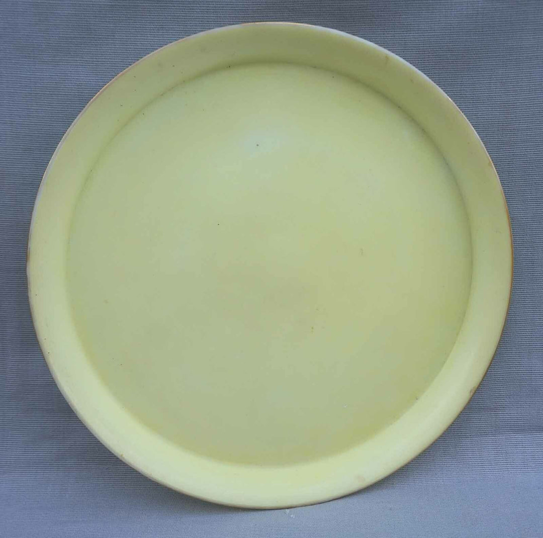 BACCARAT French Art Glass Hand Painted Yellow Opaline Night Set Swallow Complete