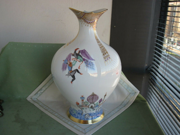 Schöne große Meissen Boden-Vase in Dekor 1001 Nacht