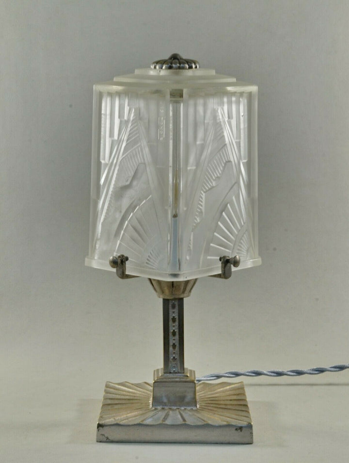 BOYREAU & HANOTS : French 1930 art deco lamp ....... muller daum era 1925 France