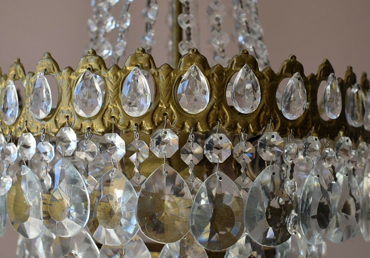 Empire Antique Style Vintage Crystal Chandelier, Indoor Lighting, Lamp, Pendant