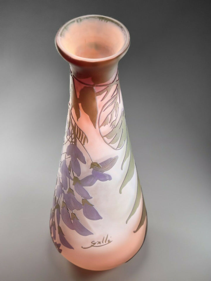 エミールガレ　藤の花の幻想的な花瓶
