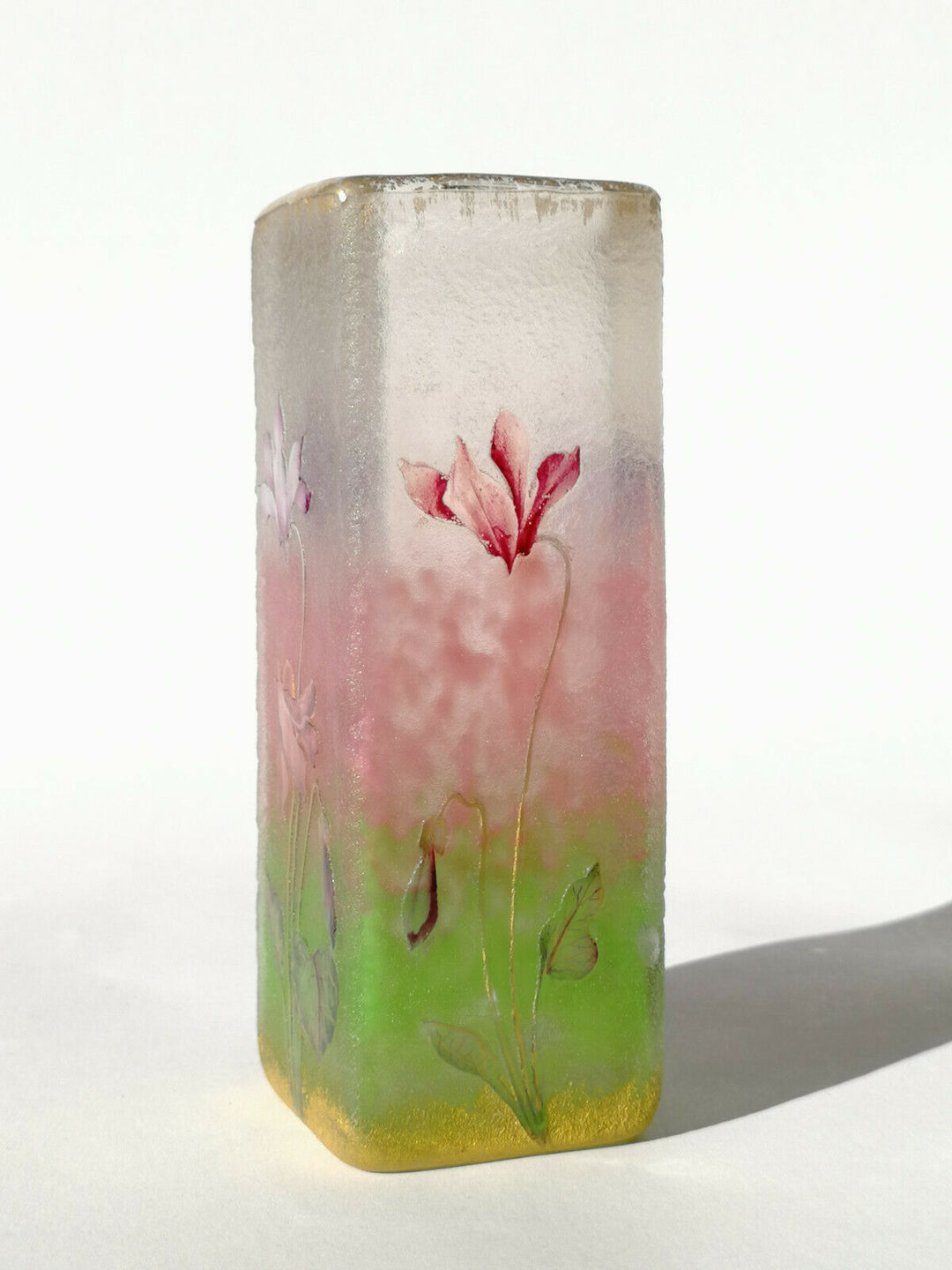 アンティーク ドームナンシー シクラメン花紋 押風花セピアトーン