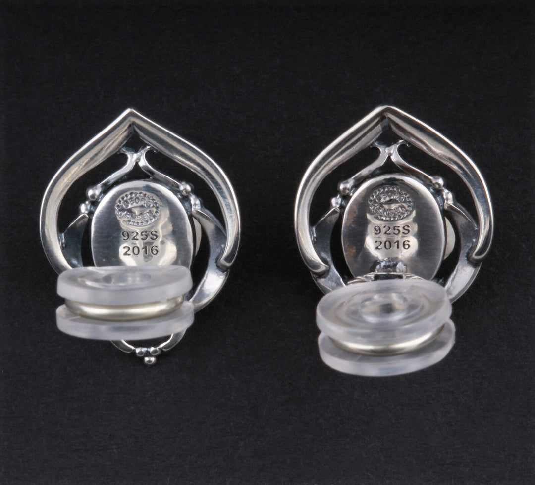 ジョージジェンセン(Georg Jensen)　シルバーイヤークリップ　グレイムーンストーン　2016年