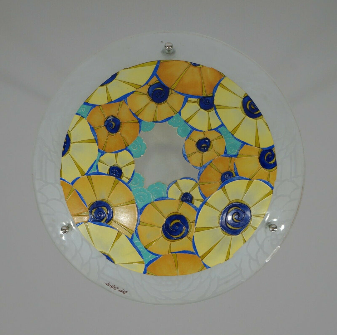 LOYS LUCHA : FRENCH 1930 ART DECO CHANDELIER ...... pendant lamp daum era France