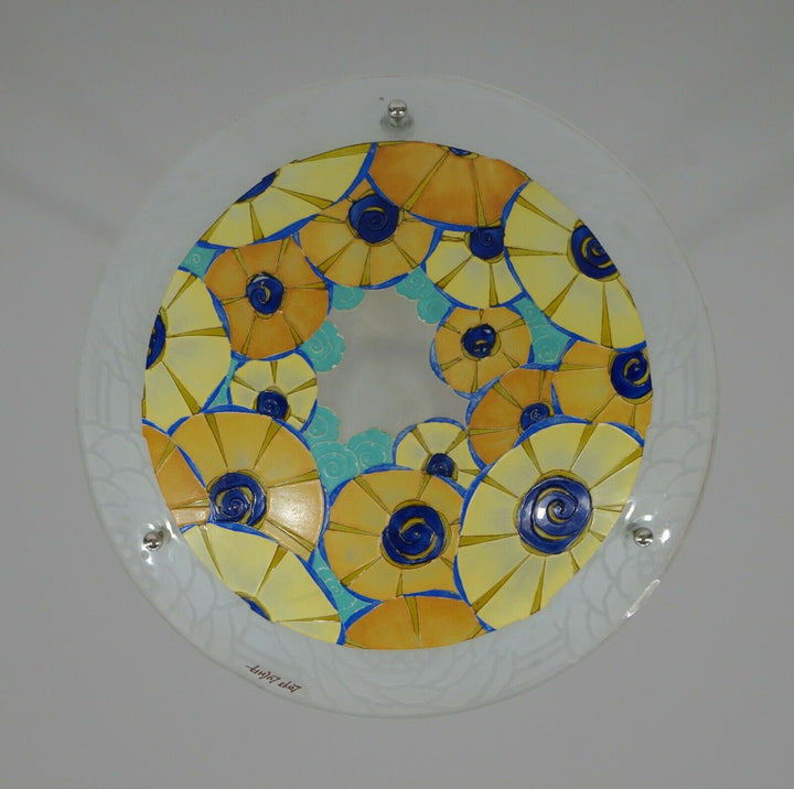 LOYS LUCHA : FRENCH 1930 ART DECO CHANDELIER ...... pendant lamp daum era France