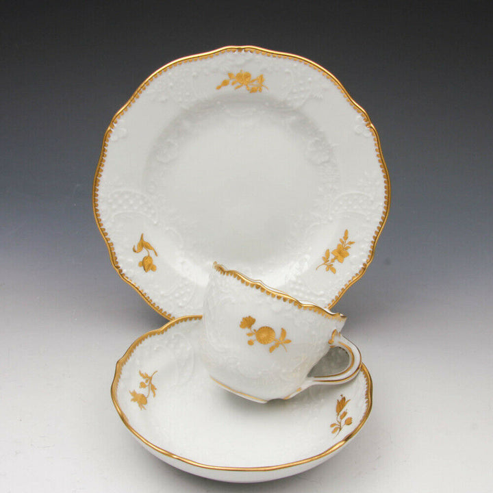 マイセン　モカセット　6客セット　「金の小枝」