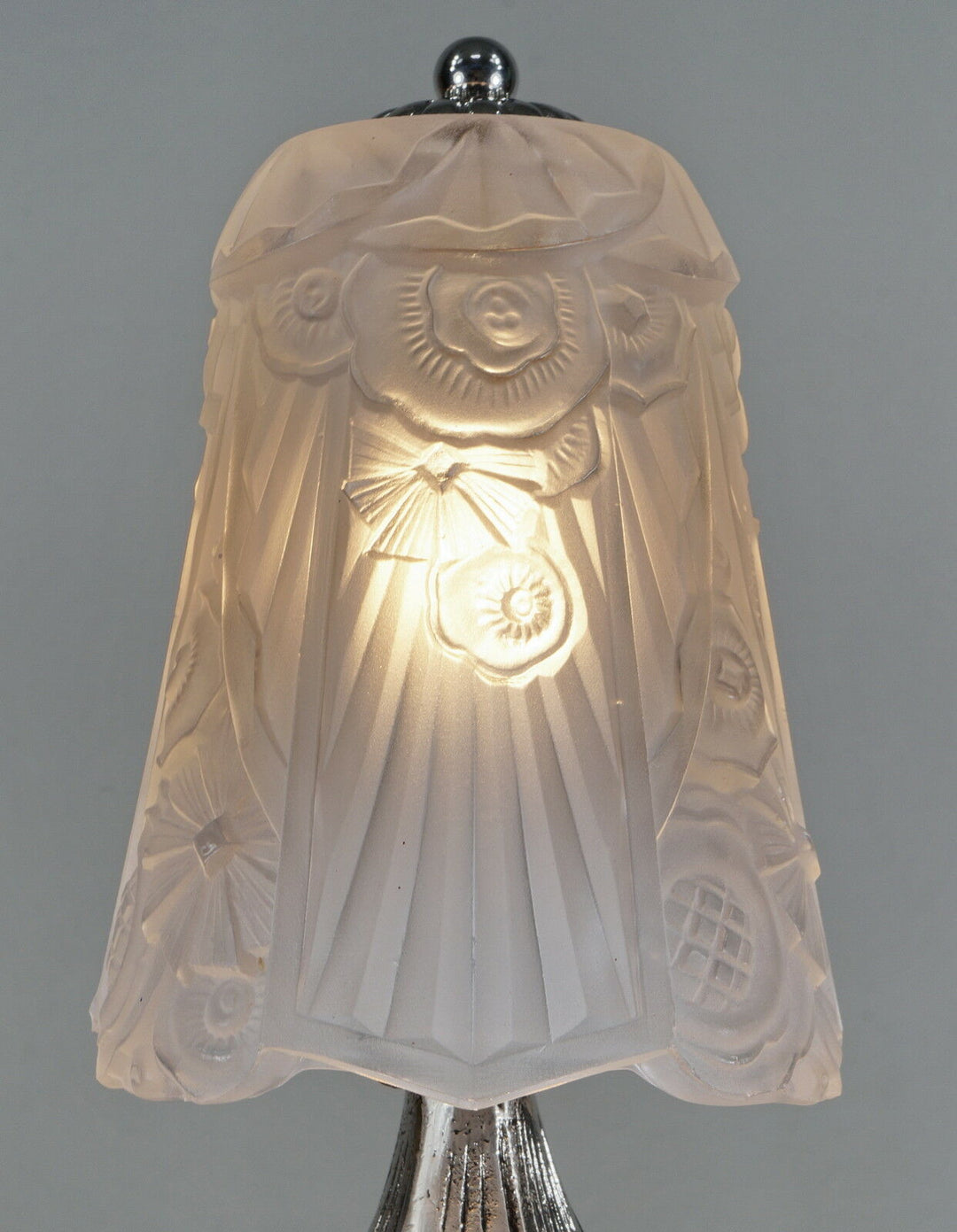 J.GAUTHIER : French 1930 art deco lamp signed J.Robert . EJG muller era