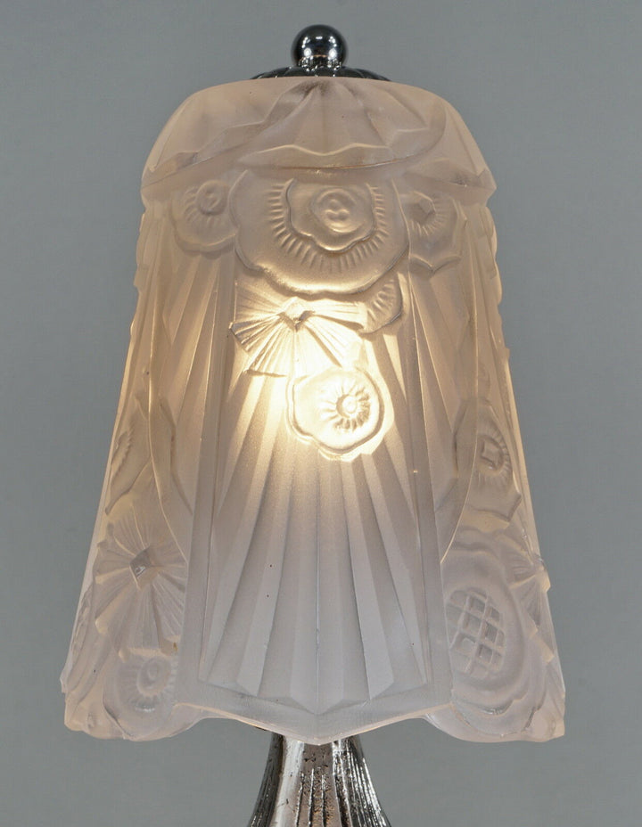 J.GAUTHIER : French 1930 art deco lamp signed J.Robert . EJG muller era