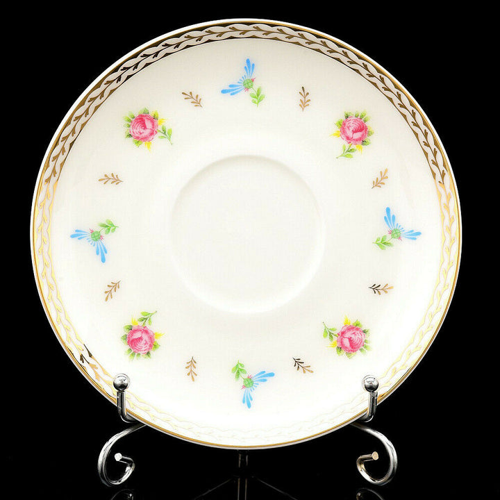 Imperial Porcelain Teacup & Saucer, Flower Waltz Pattern, LOMONOSOV, LFZ, IFZ