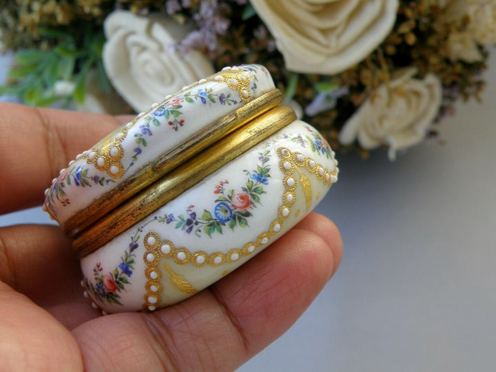 Sevres Antique Enamel Box Fabulous Decor