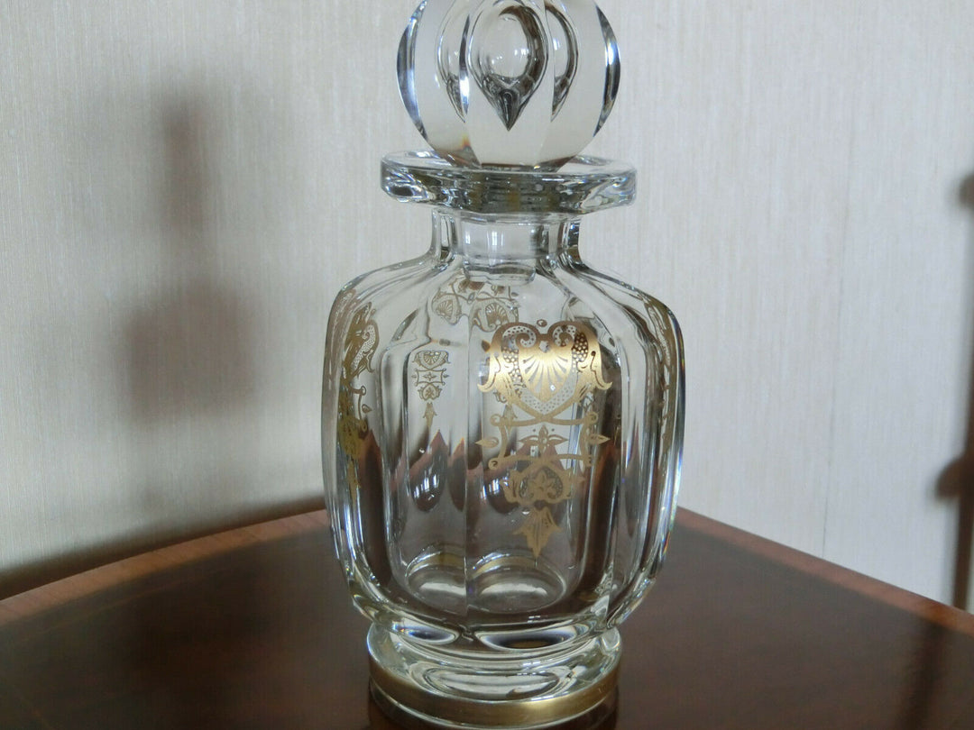 Karaffe Baccarat, France, Harcourt -Empire vergoldet ca. 22 cm