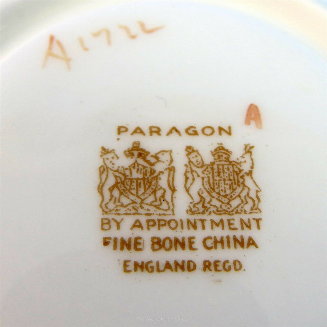 パラゴン　ヴィンテージ風パープル＆イエローフラワーカップ&ソーサー